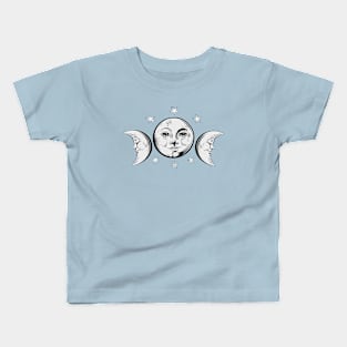 Triple Moon Goddess Kids T-Shirt